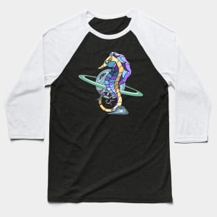 Space Seahorse Baseball T-Shirt